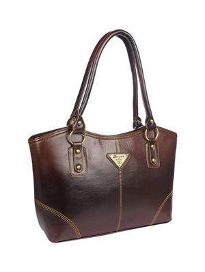 brown leatherette handbag - 15121337 - Standard Image - 4