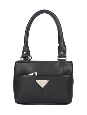 black leatherette handbag - 15121341 - Standard Image - 1