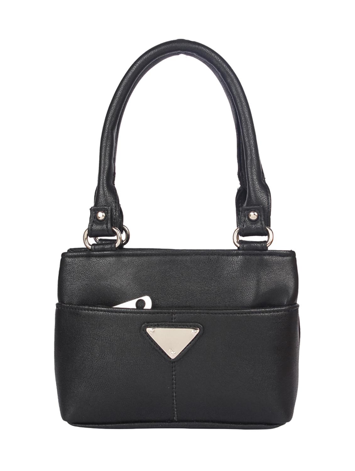 black leatherette handbag - 15121341 - Zoom Image - 1
