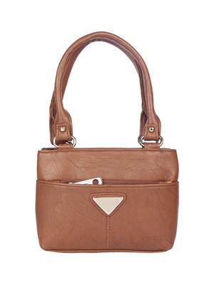 brown leatherette handbag - 15121344 - Standard Image - 1
