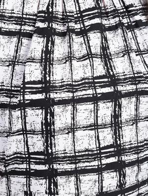 pleated neck checkered maxi dress - 15121394 - Standard Image - 6