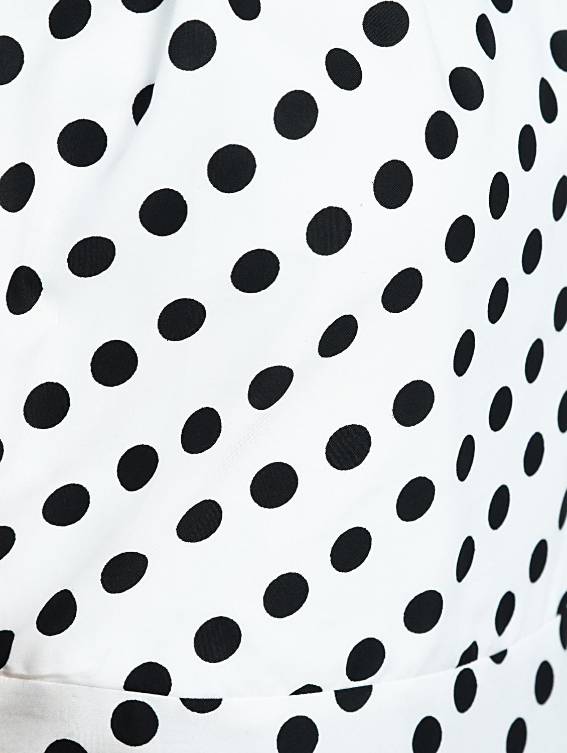 pleated neck polka doted maxi dress - 15121397 - Zoom Image - 6