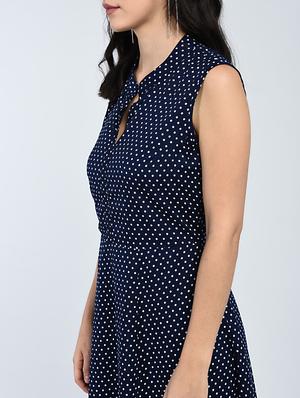polka doted a-line dress - 15121401 - Standard Image - 5