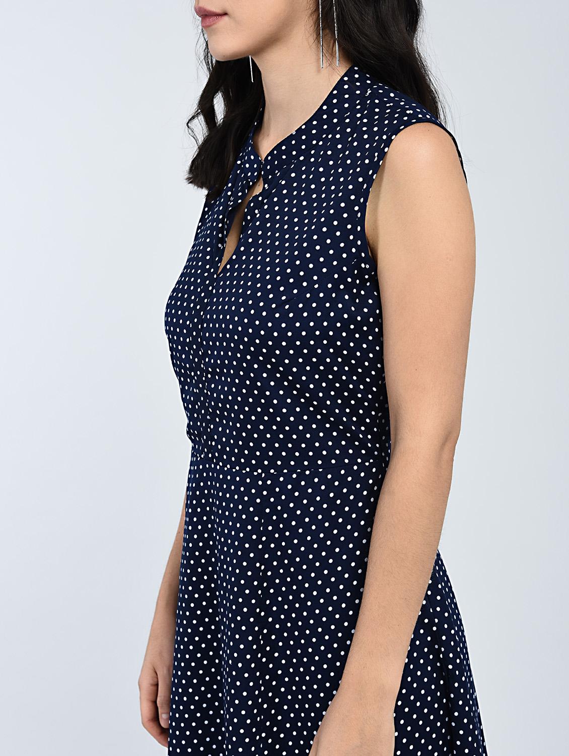 polka doted a-line dress - 15121401 - Zoom Image - 5