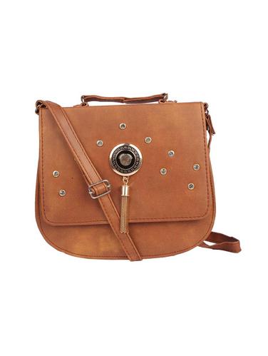 brown leatherette sling bag - 15121569 - Very Small Image - 1