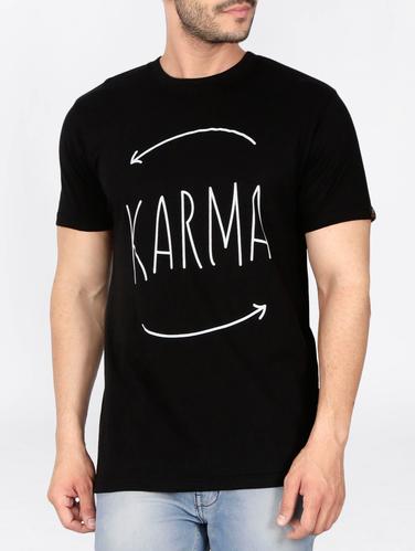 black cotton chest print tshirt - 15121710 - Very Small Image - 1