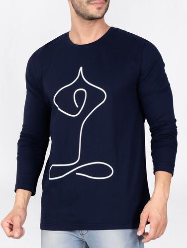 blue cotton front print t-shirt - 15121747 - Very Small Image - 1