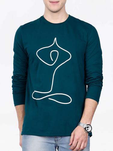blue cotton front print t-shirt - 15121789 - Very Small Image - 1