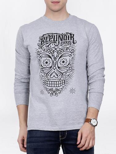 grey cotton chest print tshirt - 15121797 - Very Small Image - 1