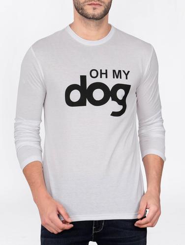white cotton chest print tshirt - 15121857 - Very Small Image - 1