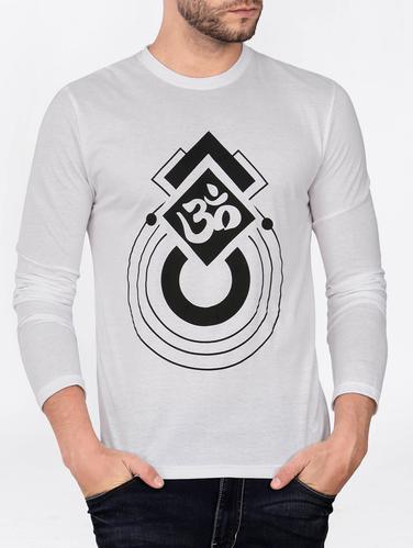 white cotton chest print tshirt - 15121859 - Very Small Image - 1