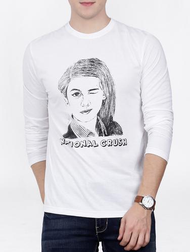 white cotton character print t-shirt - 15121863 - Very Small Image - 1