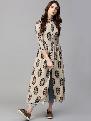 grey rayon straight kurta - 15122105 - Standard Image - 1