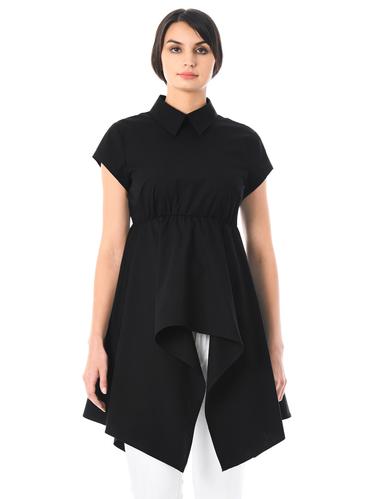 solid black asymmetric tunic - 15122212 - Very Small Image - 1