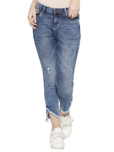 blue denim frayed jeans - 15122332 - Very Small Image - 1