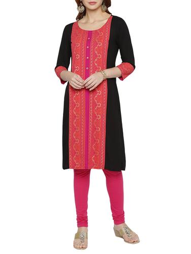 pnk viscose straight kurta - 15122353 - Very Small Image - 1