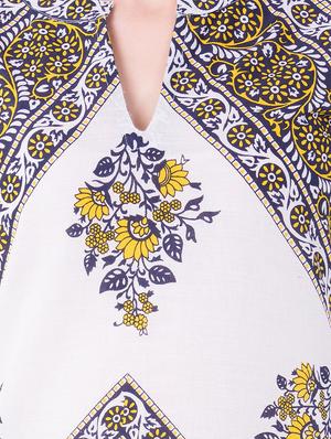 mustard cotton straight kurta - 15122370 - Standard Image - 4