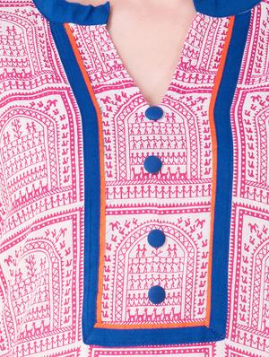 pink cotton straight kurta - 15122377 - Standard Image - 4