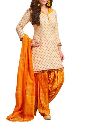 yellow unstitched salwar suit - 15122484 - Standard Image - 1