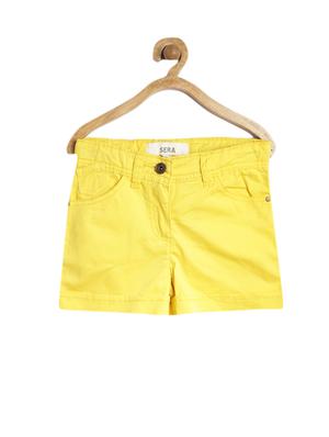 yellow cotton shorts - 15122666 - Standard Image - 1