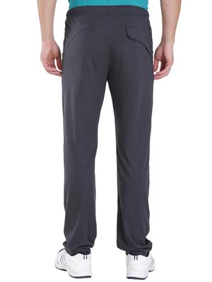 grey cotton length track pant - 15123213 - Standard Image - 3