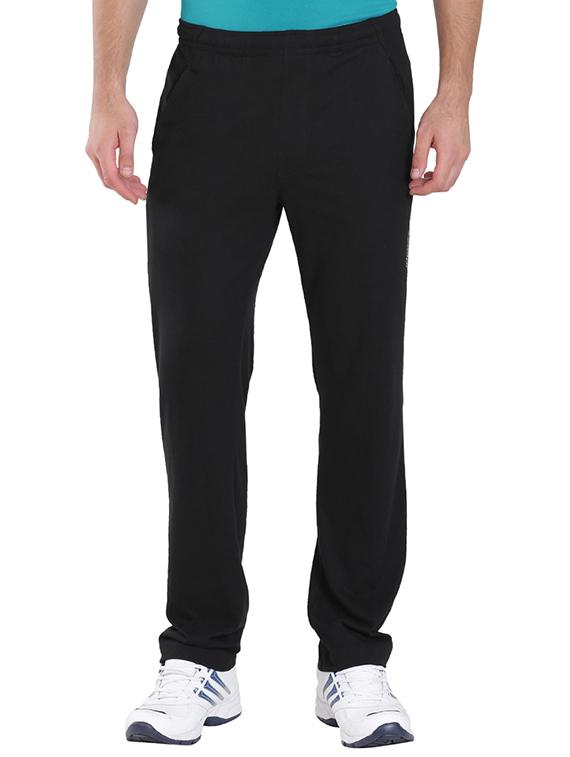 black cotton full length track pant - 15123214 - Zoom Image - 1