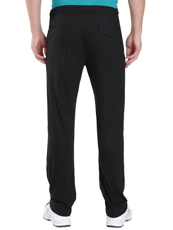 black cotton full length track pant - 15123214 - Zoom Image - 3