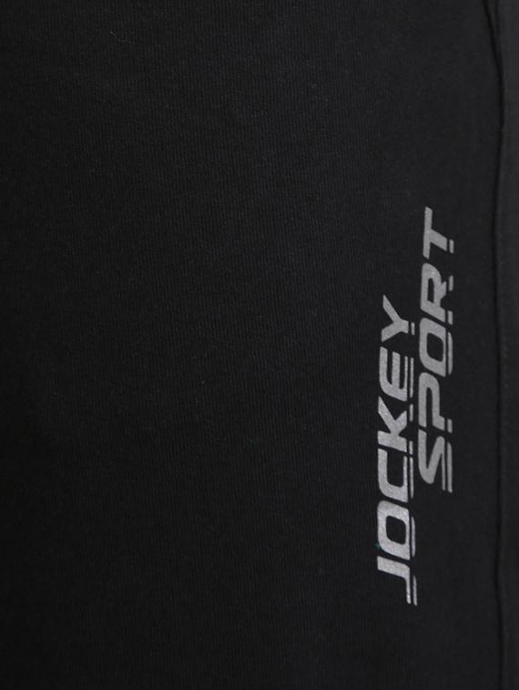 black cotton full length track pant - 15123214 - Zoom Image - 4