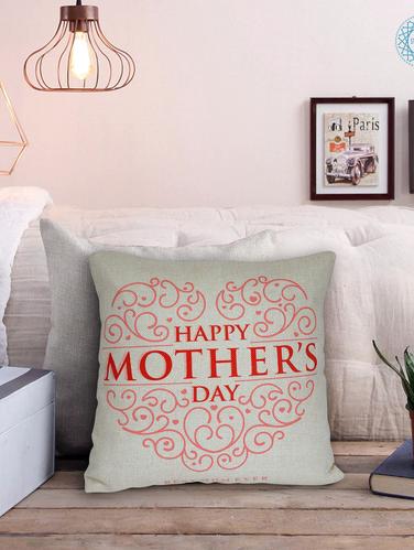 Mothers Day Jute cushion cover size 16X16 - 15123374 - Very Small Image - 1