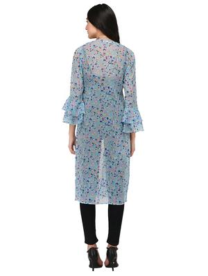 blue printed shrug - 15123574 - Standard Image - 5