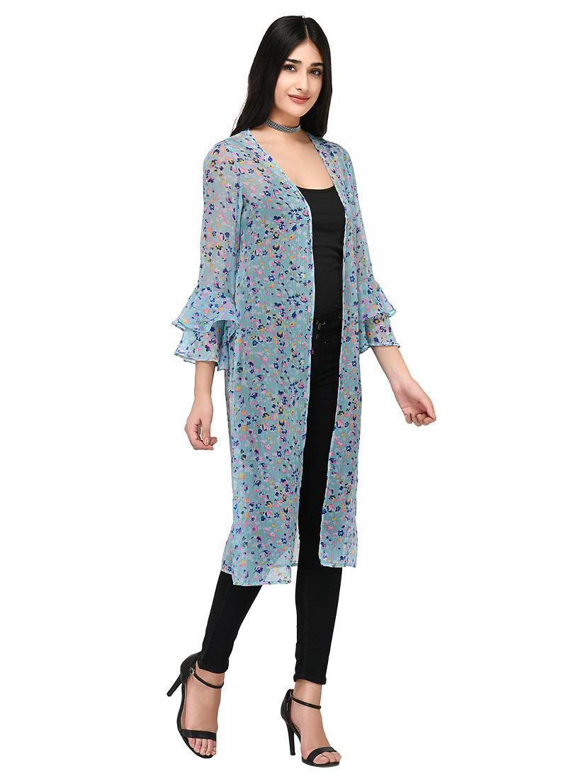 blue printed shrug - 15123574 - Zoom Image - 2