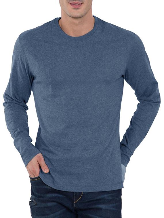 blue cotton back print t-shirt - 15123698 - Zoom Image - 1
