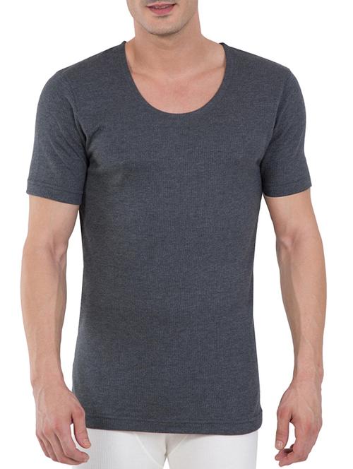 grey cotton thermal top - 15123720 - Standard Image - 1