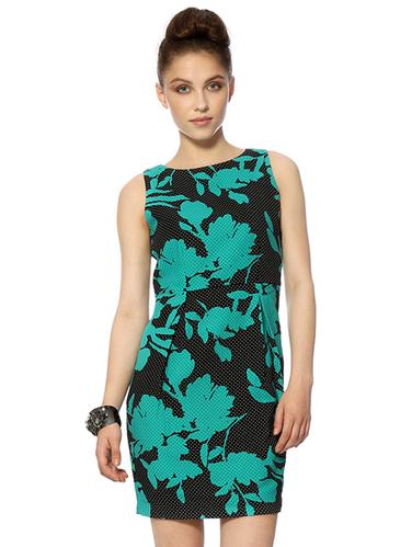 blue printed sheath dress - 15123834 - Very Small Image - 1
