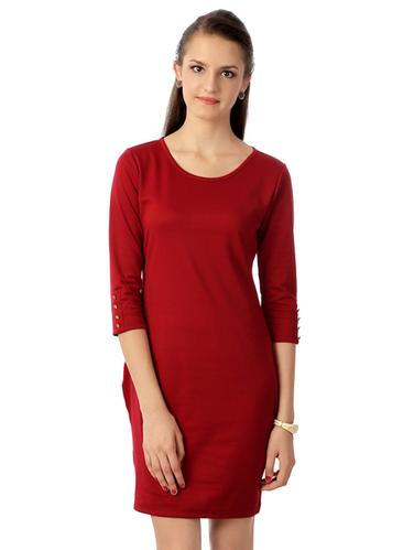 red solid sheath dress - 15123838 - Very Small Image - 1