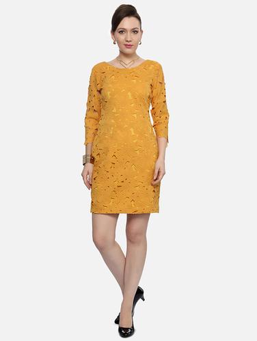 yellow cotton sheath dress - 15123867 - Very Small Image - 1