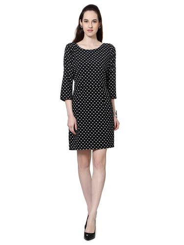 black printed sheath dress - 15123878 - Very Small Image - 1