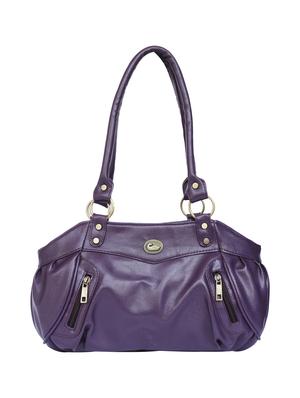 purple leatherette regular handbag - 15123957 - Standard Image - 1