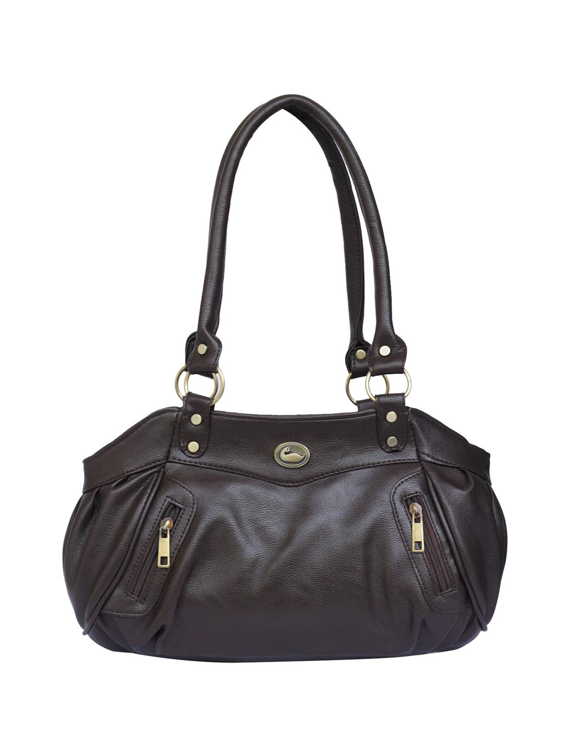 brown leatherette regular handbag - 15123958 - Zoom Image - 1