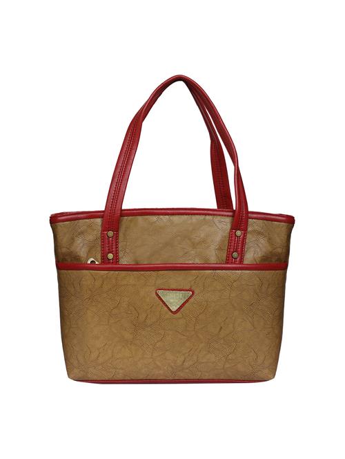 brown leatherette regular handbag - 15123960 - Standard Image - 1