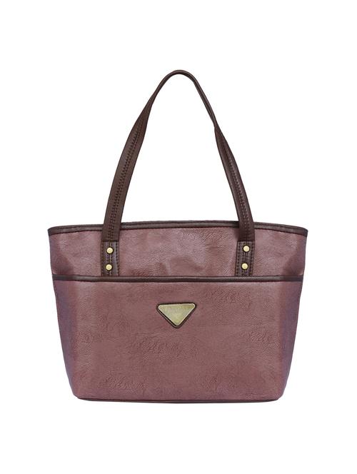 purple leatherette regular handbag - 15123962 - Standard Image - 1