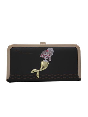 black leatherette regular clutch - 15124090 - Very Small Image - 1