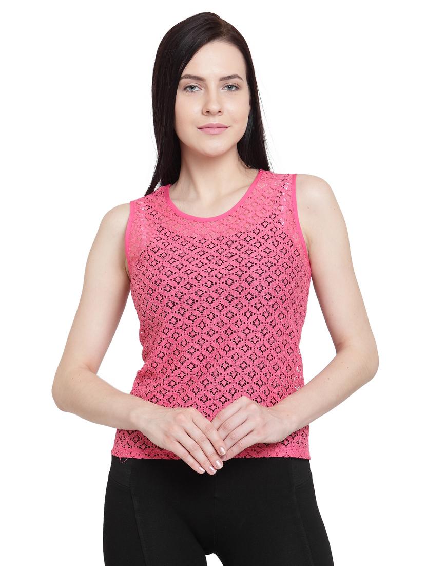 pink solid cotton top - 15124092 - Zoom Image - 1