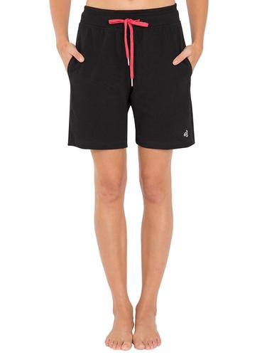 solid black cotton shorts - 15124121 - Very Small Image - 1
