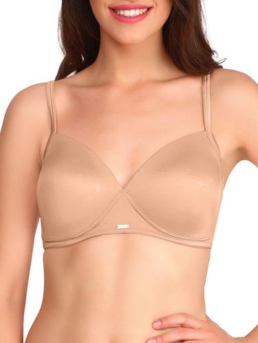 beige solid t-shirt bra - 15124155 - Very Small Image - 1