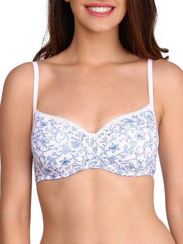 white printed cotton t-shirt bra - 15124177 - Very Small Image - 1