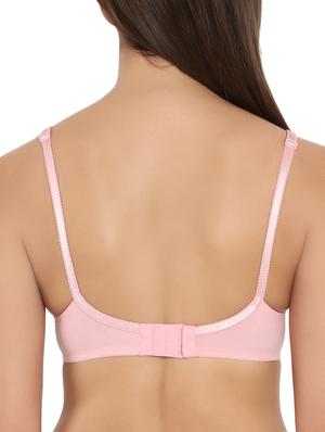 solid pink cotton bra - 15124220 - Standard Image - 3