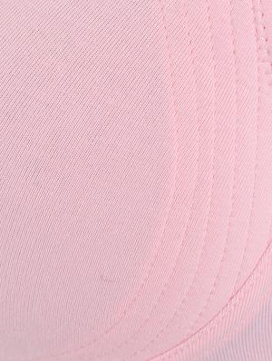 solid pink cotton bra - 15124220 - Standard Image - 4