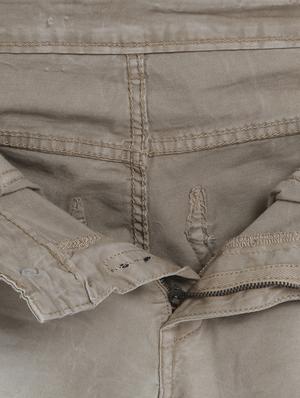 beige cotton washed jeans - 15124449 - Standard Image - 4