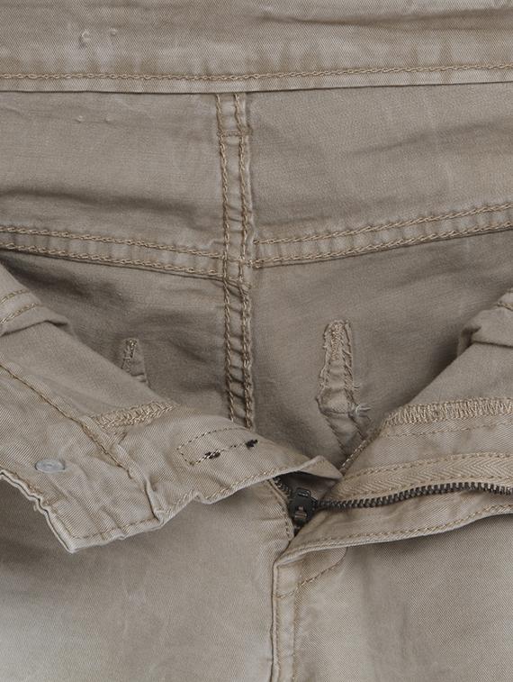 beige cotton washed jeans - 15124449 - Zoom Image - 4